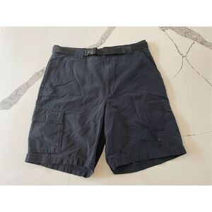 Eddie Bauer Belted Cargo Shorts Black Men’s Sz 34